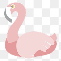  Png flamingo pool ballon illustration sticker, transparent background