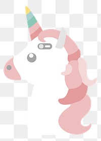  Png cute unicorn phone case illustration sticker, transparent background