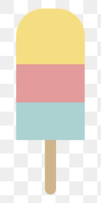  Png rainbow popsicle illustration sticker, transparent background