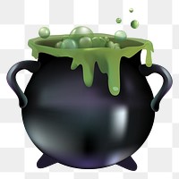 Potion cauldron png, transparent background