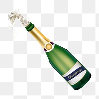 Champagne png, transparent background