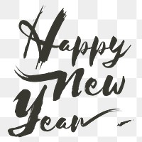 Happy New Year png, transparent background