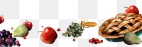 Thanksgiving food png border, transparent background