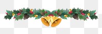 Christmas wreath bow png, transparent background
