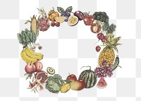 Fruits png frame, transparent background