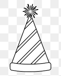 Png festive party hat illustration, transparent background