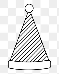 Png striped party hat illustration, transparent background