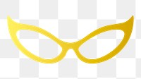 Png gold party eyeglasses illustration, transparent background