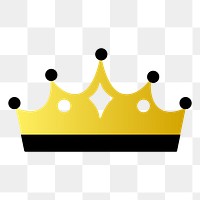 PNG crown icon illustration sticker, transparent background