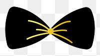 Png black party bow illustration, transparent background