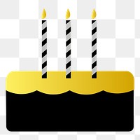 PNG birthday cake icon illustration sticker, transparent background