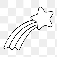 Png white shooting star illustration, transparent background