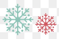 PNG snowflake icon illustration sticker, transparent background