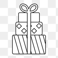 Png big gift box illustration, transparent background