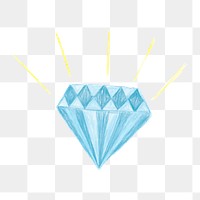 Png shiny diamond doodle  sticker, transparent background