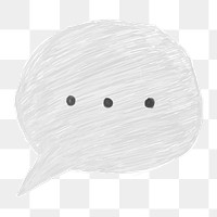 Png message speech bubble  sticker, transparent background