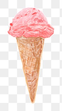 Png ice cream cone  sticker, transparent background