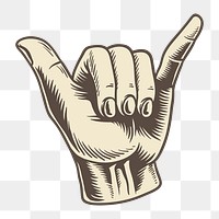 Png rock and roll hand sign illustration, transparent background