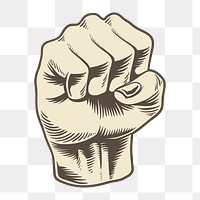 Png power fist sign illustration, transparent background