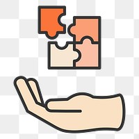 PNG jigsaw icon illustration sticker, transparent background