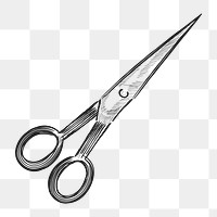 Png vintage scissors illustration, transparent background