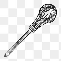 Png vintage awl tool illustration, transparent background