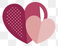 Png Valentine's Day heart icon, transparent background