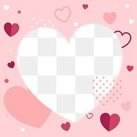 Png cute valentine's day frame, transparent background