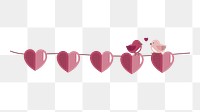 Png Valentine's Day banner decoration, transparent background