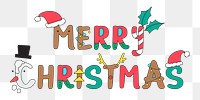 Merry Christmas png, transparent background 