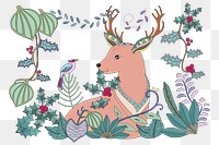 Christmas reindeer png, transparent background 