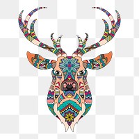 Reindeer head png, transparent background 