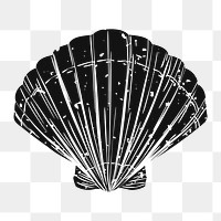 Png vintage cup seashell illustration, transparent background