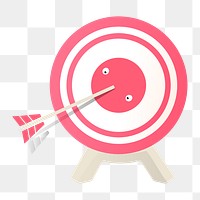 Png cute dart board icon, transparent background