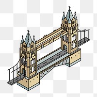 Png London Bridge architecture illustration, transparent background