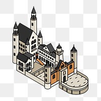 Png Neuschwanstein Castle architecture illustration, transparent background