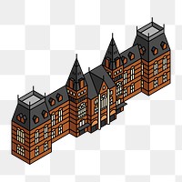 Png Rijksmuseum architecture illustration, transparent background