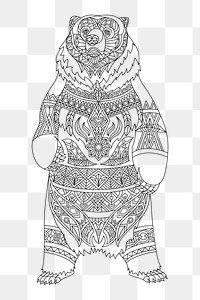 Png bear element, transparent background