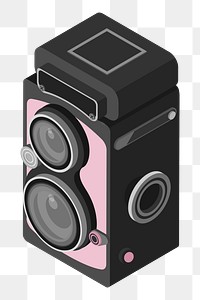 Film camera png illustration, transparent background