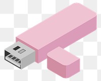 USB flash drive png illustration, transparent background