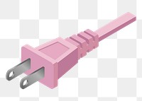 Electric plug png illustration, transparent background