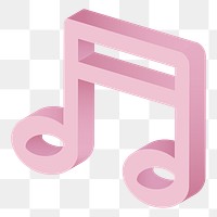 Music note png illustration, transparent background