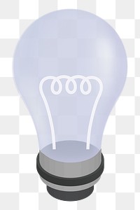 Light bulb png illustration, transparent background