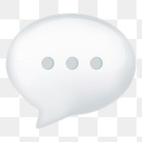 Speech bubble png illustration, transparent background