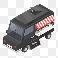 Food truck png illustration, transparent background