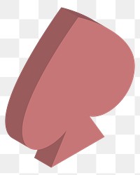 Spade symbol png illustration, transparent background