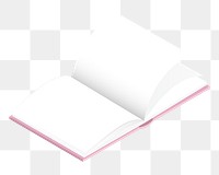 Opened notebook png illustration, transparent background