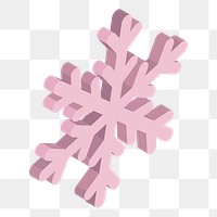 Snow flake png illustration, transparent background