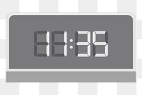 Digital alarm clock png element transparent background