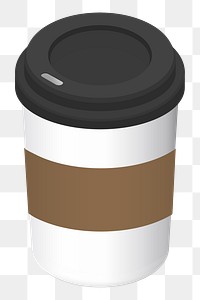 Coffee cup png illustration, transparent background